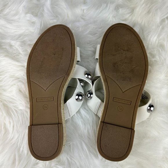 Marc Fisher Prisca Silver Ball Studded Sandals in Grey - Picture 4 of 4